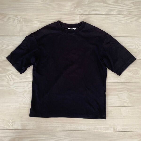 ユニクロ エアリズムコットン半袖Tシャツ 黒 S