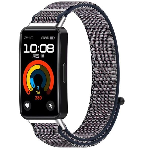 HUAWEI Band 10 9 8 ブルー ベルト バンド ナイロン ループ ストラップ スポーツバンド 交換 替えベルト