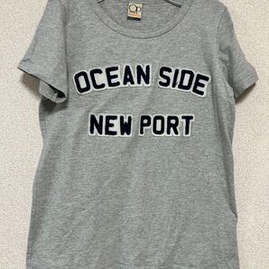 OP グレー Tシャツ OCEAN SIDE NEW PORT