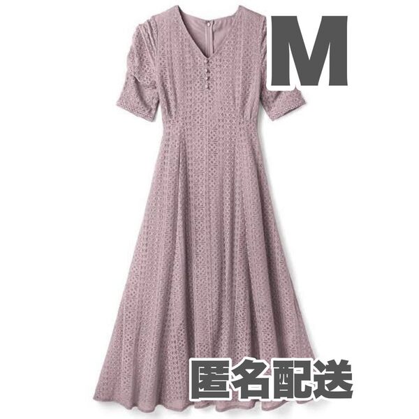 GRL 白石麻衣 パワショルVネックレースワンピース k8479w ピンク
