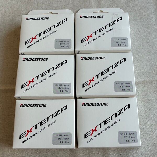 BRIDGESTONEブリヂストンANCHORアンカーEXTENZA軽量ブチルチューブ6本セット700X25-32C FV60mm