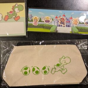 ペーパーマリオ クリップ & ヨッシー スタンドメモ & ヨッシーポーチ