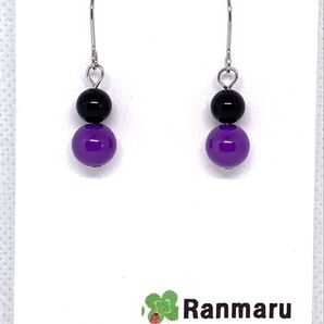 モリオン/パワーストーン/天然石/ピアス/大人可愛い/団子/アレルギー対応