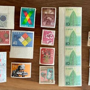未使用 記念切手 1960年代 32枚 計372円 昭和レトロ