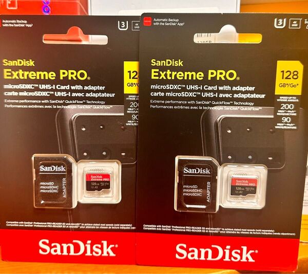 2個セット SanDisk Extreme PRO microSDXCカード 128GB