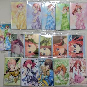 五等分の花嫁 カード16枚セット キャラクターカード10枚+ビジュアル5枚+箔押し1枚