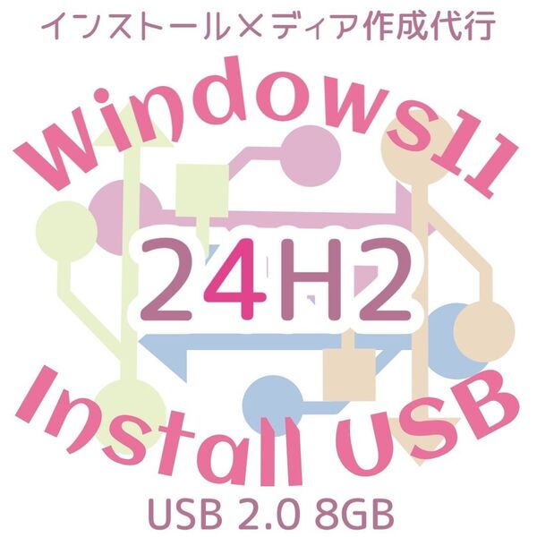 Windows11 win11 24H2 Windows10アップグレード 新規インストール インストールusb リカバリUSB