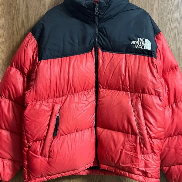 THE NORTH FACE ダウンジャケット ノースフェイス ヌプシ レッド 古着 700fp