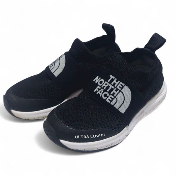 美品 THE NORTH FACE ノースフェイス スニーカー スリッポン Ultra Low III 黒 キッズ 15cm