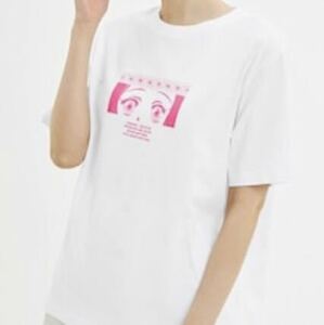 ◇ GU ～グラフィックT～ WOMEN【 鬼滅の刃 / ねずこ 】半袖Tシャツ 《 L 》 WHITE ◎新品◎