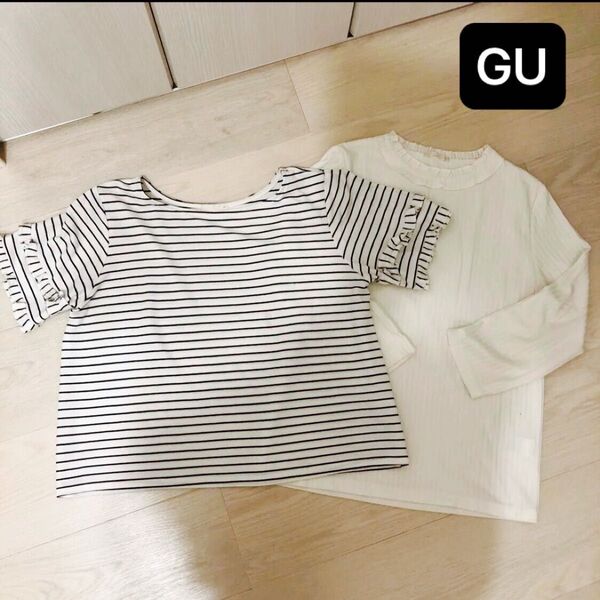 GU トップス Tシャツ カットソー 半袖 長袖 2枚セット まとめ売り ジーユー M