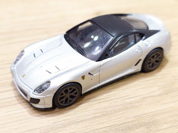 京商 1/64 フェラーリ599 GTO シルバー ミニカーコレクション 本体のみ ドアミラー無し
