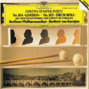 カラヤン＆ベルリンフィル／ハイドン：交響曲第103番「太鼓連打」、第104番「ロンドン」（西独盤）