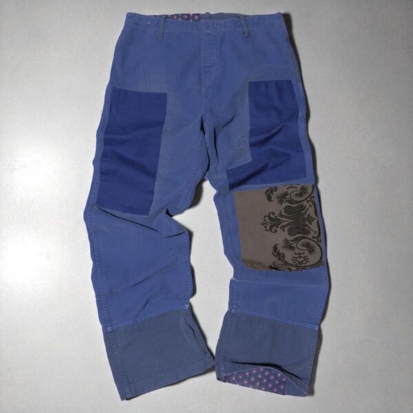 Bohemians★VINTAGE ユーロ ワークパンツ★L★リメイク★パッチワーク★フレンチワーク★ボヘミアンズ★モールスキン★