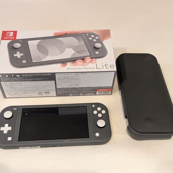【美品】Nintendo Switch Lite グレー 本体 ケース付き メモリーカード付