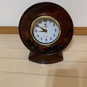 置き時計 木製 レトロ感 アンティーク