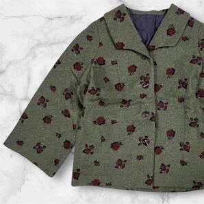 00's vintage 花柄ショートジャケット ブルゾン