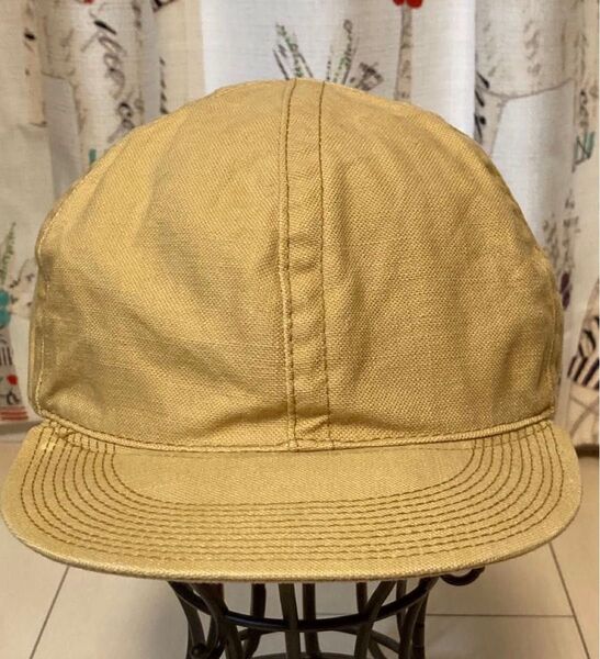 FULL COUNT × THE H.W.DOG&CO キャップ キャメル ミリタリー風サイクリングキャップ 日本製