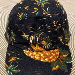CA4LA カシラ キャップ ネイビー 総柄 南国 日本製