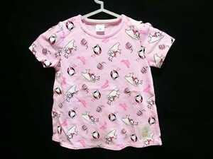 未着用 80 ディズニー 子供服 Tシャツ 半袖 マリー ピンク 多柄 女の子 猫 子猫