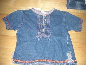 CHILD CHAMP95 short sleeves Denim blouse 