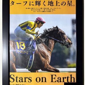 【A4黒額縁付】競馬 スターズオンアース ドウデュース リバティアイランド JRA ウマ娘 ポスター A4 武豊