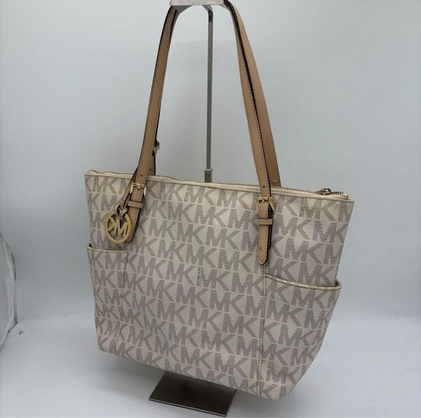Michael Kors マイケルコース MKロゴ トートバッグ PVC レザー 肩掛け ショルダーバッグ ハンドバッグ