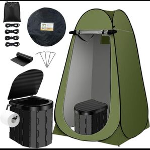 EZRR 正規品 簡易トイレセット 簡易トイレ 災害用トイレ 折りたたみ 防災 簡易トイレ セット 非常用 災害用 水洗 キャンプ