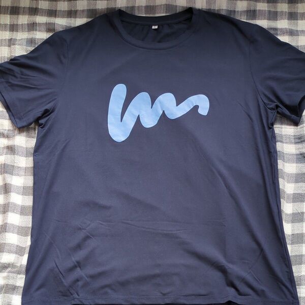 ネイビー Tシャツ ワンポイントロゴ サイズL(USA) 未使用