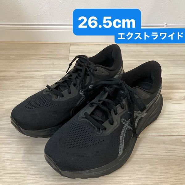 アシックス メンズ ランニングシューズ GT-1000 13 EXTRA WIDE (ブラック/スチールグレー:26.5cm4E)