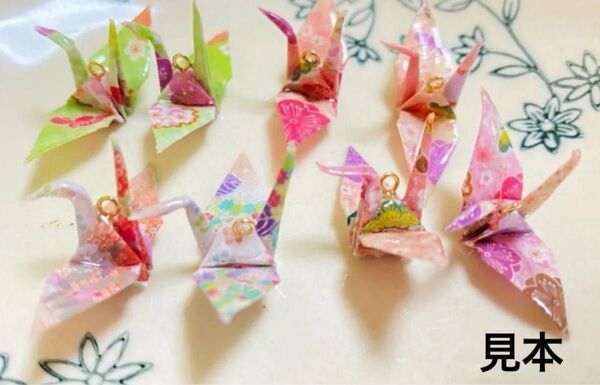 レジン ハンドメイド パーツ 折り紙 折り鶴 和風 日本 千羽鶴 10羽 【お得】