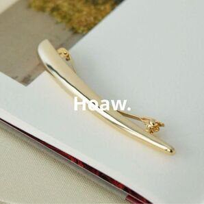 今期2025ss hoaw バレッタゴールド 新品未使用 11000円 オケージョン 結婚式 アクセサリー ウィムガゼット