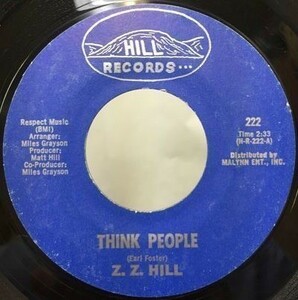 ZZ HILL/THINK PEOPLE シングルレコード