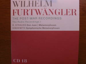 R.シュトラウス：メタモルフォーゼン、ドン・ファン　ヒンデミット：ウェーバーの主題による交響的変容　フルトヴェングラー