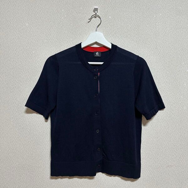 《Paul Smith》 ポールスミス (M) 半袖 サマーニットカーディガン
