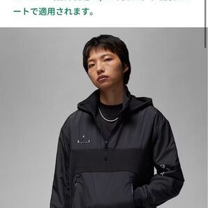 Nike Jordan フード付きナイロンジャケット ブラック パーカー 黒
