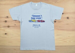 80'sUSA古着 スポーツカー カスタムカー イベント ビンテージ Tシャツ sizeSM相当 ライトグレー 車 Made in USA SCREEN STARS アメリカ