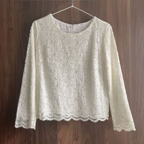 美品/OPAQUE.CLIP/長袖トップスレース/オフィス/説明会/学校行事/セレモニー/オケージョンシーン/M
