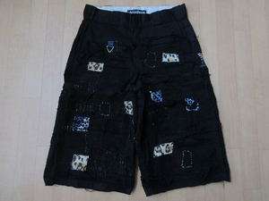  one point thing CYDERHOUSE special order Dickies crust shorts 28 black black rhinoceros da- house Dickies Short shorts punk hard core 