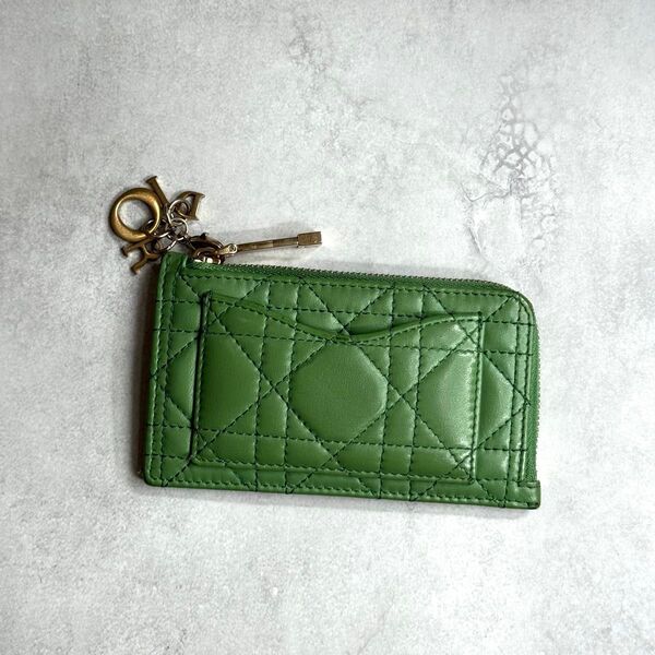 【希少色】Christian Dior クリスチャンディオール / コスモスジップカードホルダー カード入れ 小銭入れ カナージュ