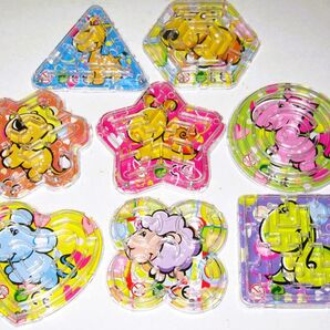 【ミニ迷路ゲーム 8個セット】めいろ 動物 イラスト かわいい 可愛い 景品 おもちゃ 玩具 知育 楽しい 子供会 景品 イベント