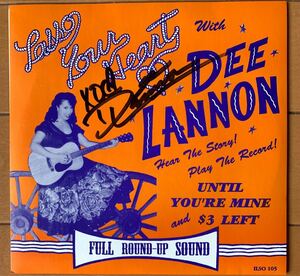 DEE LANNON 、ロカビリー 、ヒルビリー 、カントリー 、EP 、サイン入り、7inch