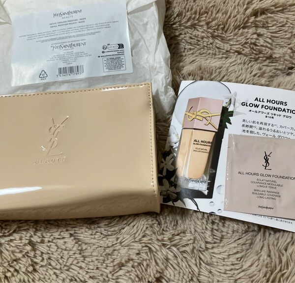 【ノベルティ】 イヴサンローラン Y.S.L スモールプレステージポーチ オールアワーズリキッドグロウ サンプル