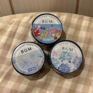 BGM Clear tape クリアテープ 透明 PET3本セット