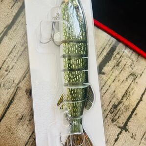 新品 20cm 66gリアルマルチジョイント 8-セグメントパイクマスキー釣りルアー スウィンビットクランベットハードベイト