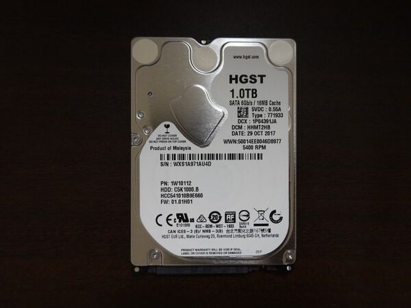 HGST CinemaStar C5K1000.B 2.5インチAVコマンド対応 1TB HDD HCC541010B9E660⑦