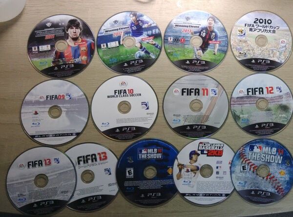 PS3ソフト まとめ売り 13本 Winning Eleven FIFA など ディスクのみ