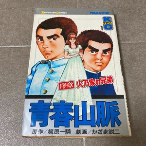 39 青春山脈　序章　火乃家の兄弟　第1巻　原作　梶原一騎　劇画　かざま鋭二　講談社コミックス　昭和53年3月1日第2刷発行　