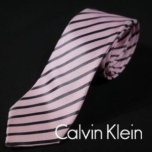 【定価1.3万】CK Calvin Klein⑤ 日本製 シルク絹100%ネクタイ 織柄 ピンク ※1790※1820