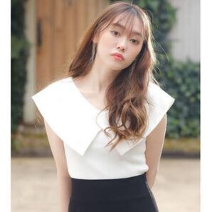 リップサービス ビッグカラーノースリニット トップス